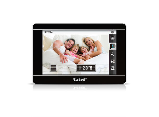 Touchtastatur Integra, 7", Sort uten kortleser, sort bakdel, sølvramme